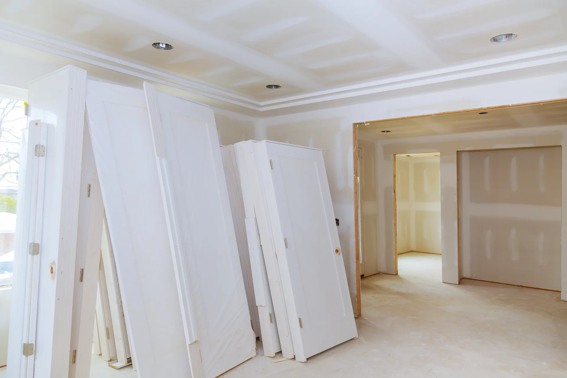 Post-construction interior ready for a builders clean